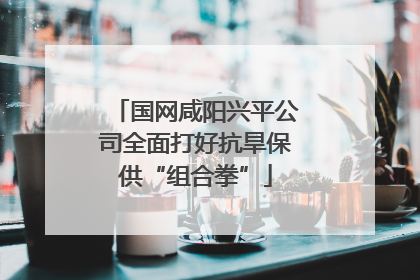 国网咸阳兴平公司全面打好抗旱保供“组合拳”